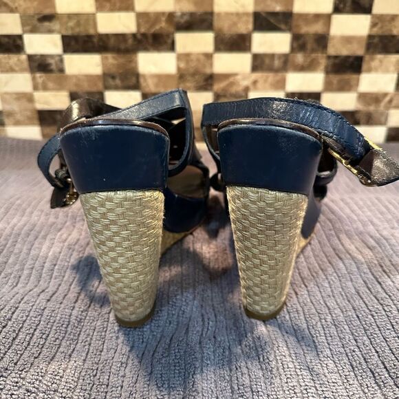 Tory Burch Blue Wedges - Picture 2 of 6